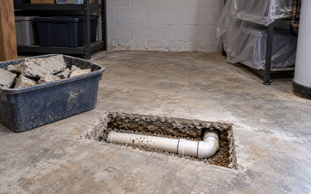Does Sewer Line Replacement Include Yard and Basement Floor Restoration?